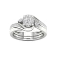 thumbnail image 1 of Imperial 1/3Ct TDW 10k White Gold Diamond Cluster Bypass Bridal Set (H-I, I2), 1 of 4