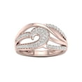 thumbnail image 1 of Imperial 1/3Ct TDW Diamond 10k Rose Gold Diamond Swirl Fashion Ring (H-I, I2), 1 of 4