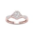 thumbnail image 1 of Imperial 1/3Ct TDW Diamond 10k Rose Gold Halo Engagement Ring (H-I, I2), 1 of 4