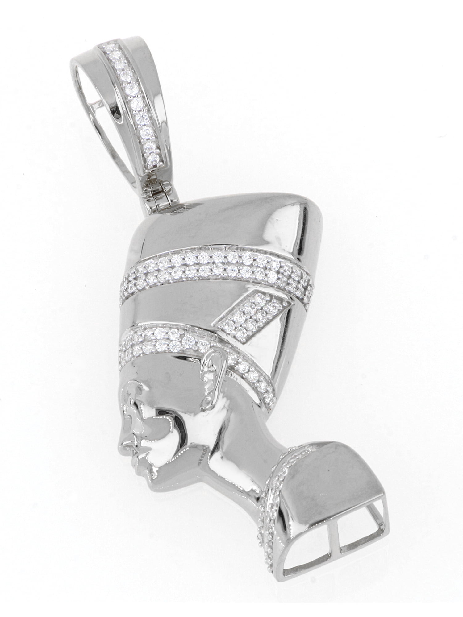 White gold cheap nefertiti pendant