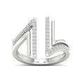thumbnail image 1 of Imperial 1/4Ct TDW Diamond 10K White Gold Parallel Line Ring (H-I, I2), 1 of 5