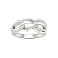 thumbnail image 1 of Imperial 1/5Ct TDW Diamond 10k White Gold Cuban Link Women's Ring (H-I, I2), 1 of 4