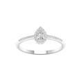 thumbnail image 1 of Imperial 1/5Ct TDW Diamond 10kWhite Gold Pear Diamond Halo Promise Ring (H-I, I2), 1 of 4
