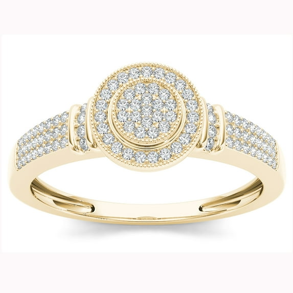 Imperial 1/6 Ct TDW Diamond 10KYellow Gold Halo Engagement Ring