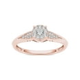 thumbnail image 1 of Imperial 1/6Ct TDW Diamond 10K Rose Gold Cluster Ring Engagement Ring, 1 of 5