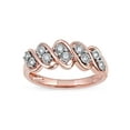 thumbnail image 1 of Imperial 10K Rose Gold 1/10Ct TDW Diamond S -Link Women's Wedding Anniversary Band, 1 of 5