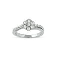 thumbnail image 1 of Imperial 10K White Gold 1/4Ct TDW Diamond Cluster Flower Women's Fashion Ring, 1 of 4