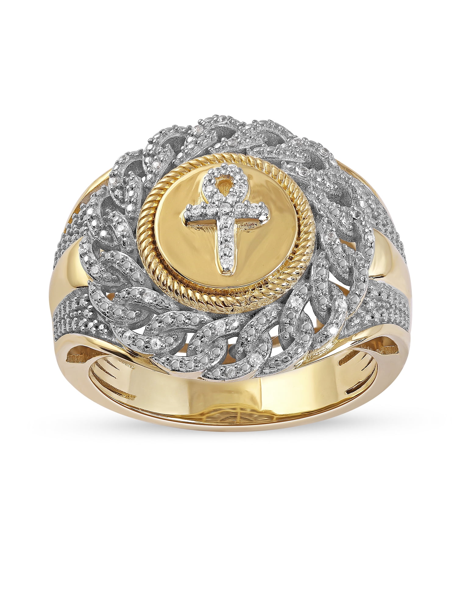 Diamond ankh ring Clearance