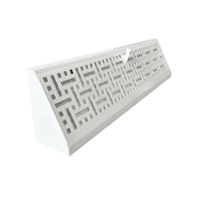 Imperial 18" White Metal Decorative Baseboard Register - Heating Vent
