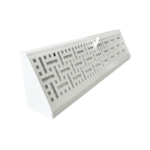 Imperial 18" White Metal Decorative Baseboard Register - Heating Vent