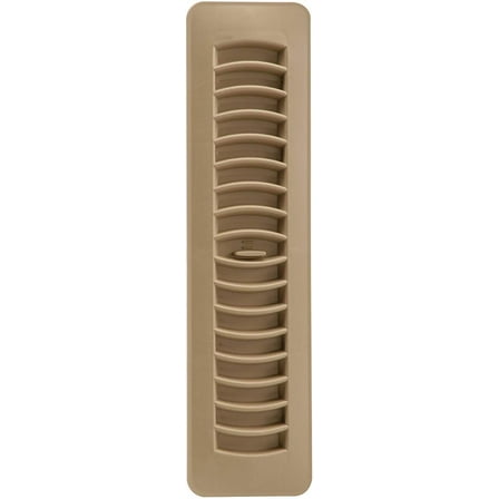 Imperial 2-1/4 In. x 12 In. Taupe Plastic Louvered Floor Register RG1453