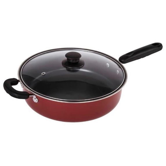 Imperial 2333313 11 in. Carbon Steel Non-Stick Deep Fryer - Red, Case of 4