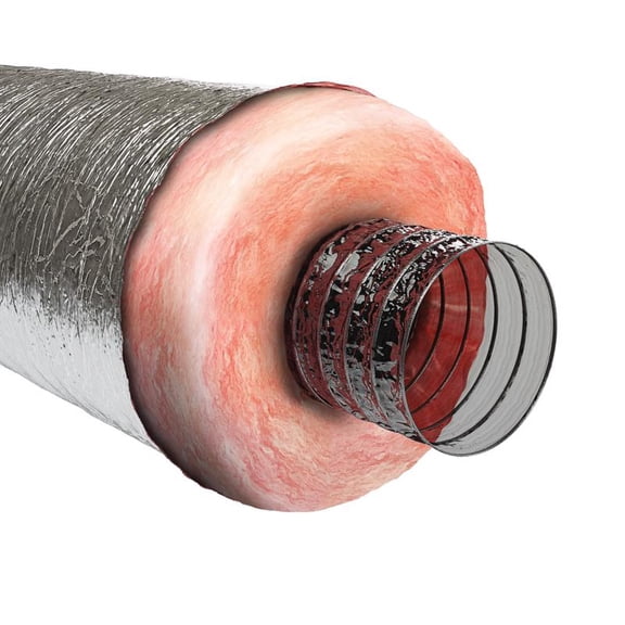 Imperial 25 ft. L X 4 in. D Silver Poly Duct