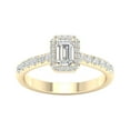 thumbnail image 1 of Imperial 3/4 Ct TDW Emerald Diamond Halo Engagement Ring in 10K Yellow Gold (H-I, I2), 1 of 4