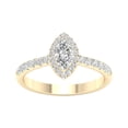 thumbnail image 1 of Imperial 3/4 Ct TDW Marquise Diamond Halo Engagement Ring in 10K Yellow Gold (H-I, I2), 1 of 4