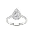 thumbnail image 1 of Imperial 3/4 Ct TDW Pear Diamond Double Halo Engagement Ring in 10K White Gold (H-I, I2), 1 of 4