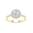 thumbnail image 1 of Imperial 3/4 Ct TDW Round Diamond Double Halo Engagement Ring in 10K Yellow Gold (H-I, I2), 1 of 4