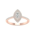 thumbnail image 1 of Imperial 3/8 Ct TDW Marquise Diamond Double Halo Engagement Ring in 10K Rose Gold (H-I, I2), 1 of 4