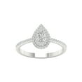 thumbnail image 1 of Imperial 3/8 Ct TDW Pear Diamond Double Halo Engagement Ring in 10K White Gold (H-I, I2), 1 of 4