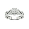 thumbnail image 1 of Imperial 3/8Ct TDW Diamond 10k White Gold Twist Shank Halo Bridal Set (H-I, I2), 1 of 4
