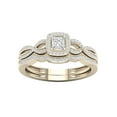 thumbnail image 1 of Imperial 3/8Ct TDW Diamond 10k Yellow Gold Twist Shank Halo Bridal Set (H-I, I2), 1 of 4