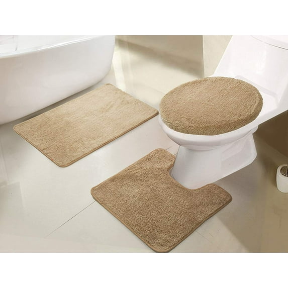 Imperial 3-Piece Bath Rug Set in Camel