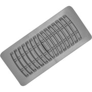 Imperial 4 In. x 10 In. Gray Plastic Louvered Floor Register RG1429