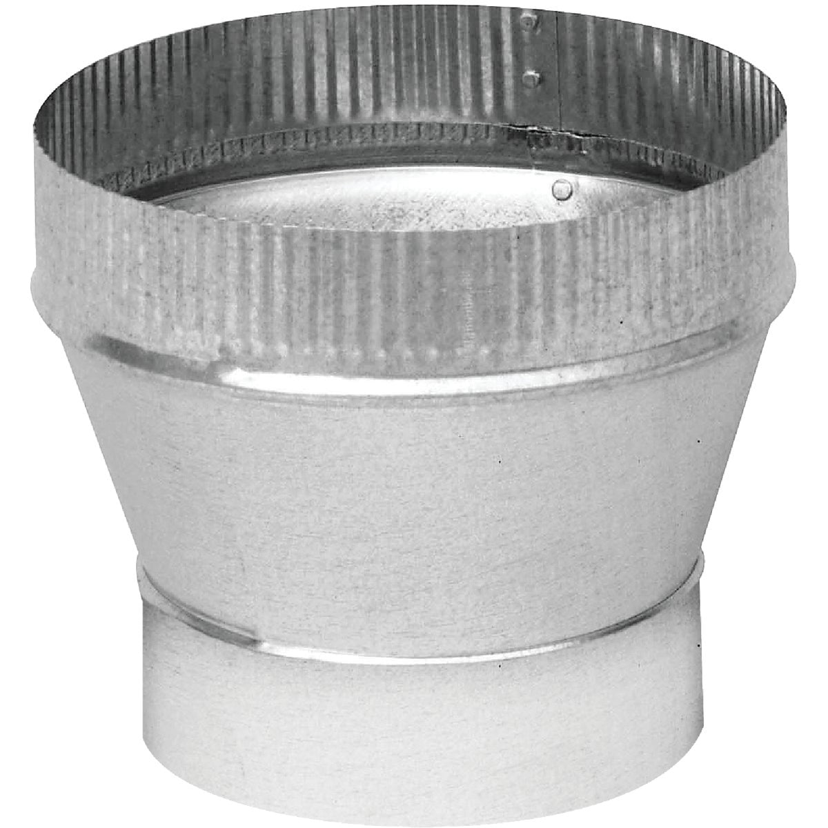Imperial 4 in. Dia. x 6 in. Dia. Galvanized Steel Stove Pipe Increaser — Residential Use, Standard Application