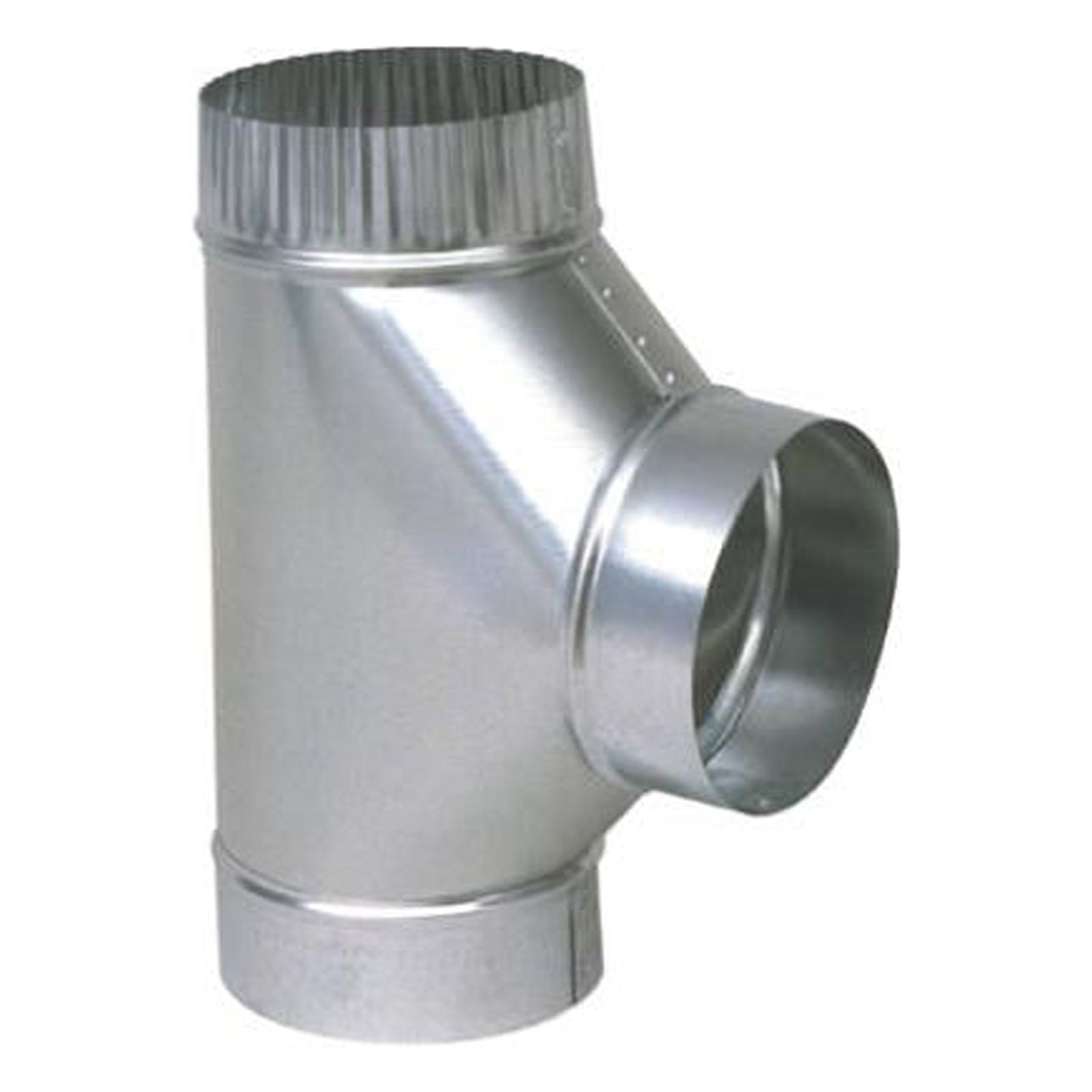 Imperial GV0883-A HVAC Duct Pipe Galvanized Tee, Full Flow, 26 Gauge, 4 x 4 x 4 In. - Quantity 1