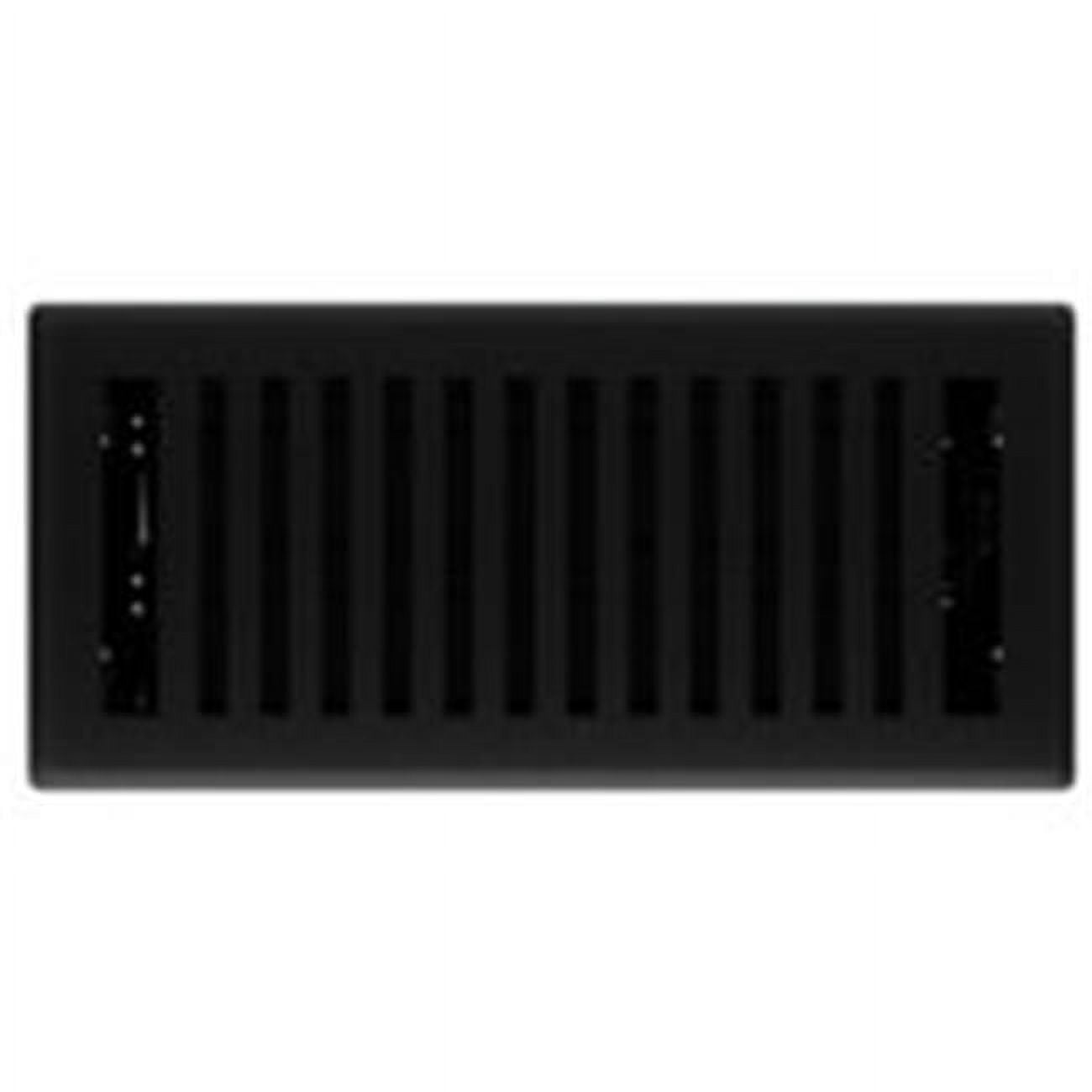 Imperial 4-inch x 10-inch Black Iron Montezuma Floor Register