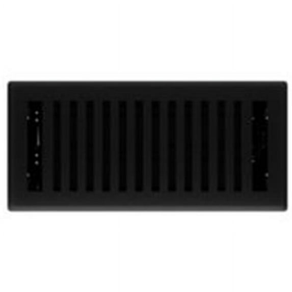 Imperial 4-inch x 10-inch Black Iron Montezuma Floor Register