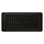 Imperial 4-inch x 10-inch Black Plastic Louvered, Floor Register, Rectangular, Household Vent Cover