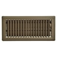 thumbnail image 1 of Imperial 4-inch x 10-inch Chocolate Steel Painted Louvered, Floor Register, Rectangular, Household Vent Cover, 1 of 7