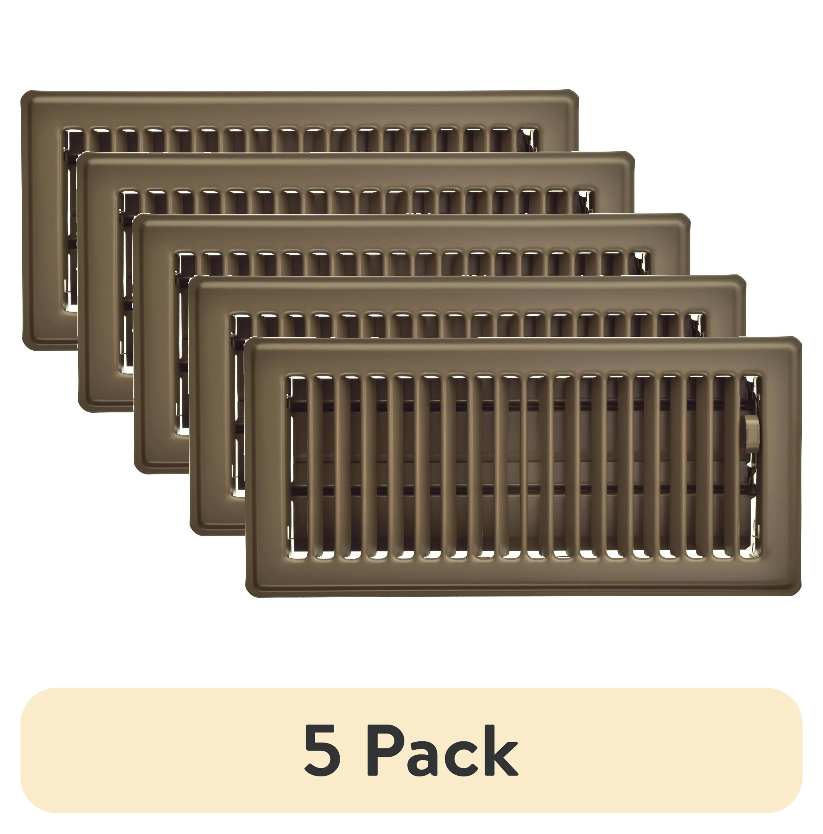 Chocolate Steel Painted Louvered Floor Register 4 x 10 Inch