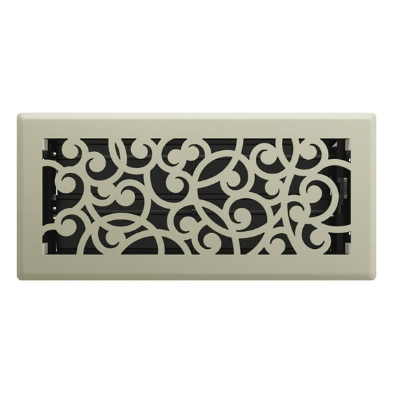Imperial 4-inch x 10-inch Satin Nickel Wonderland, Floor Register, Rectangular, Household Vent Covers