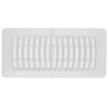 Imperial 4-inch x 10-inch White Plastic Louvered, Floor Register, Rectangular, Household Vent Cover