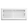 thumbnail interactive-video image 1 of Imperial 4-inch x 10-inch White Steel Painted Louvered Ceiling Register, 1 of 7