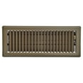 thumbnail image 1 of Imperial 4-inch x 12-inch Chocolate Steel Painted Louvered, Floor Register, Rectangular, Household Vent Cover, 1 of 7