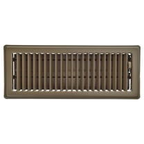 Home Intuition 2x12 Inch Floor Vent Cover – Light Grey, Contemporary Style, With Airflow Control & Mesh Debris Trap – Walkable Metal Register For HVAC