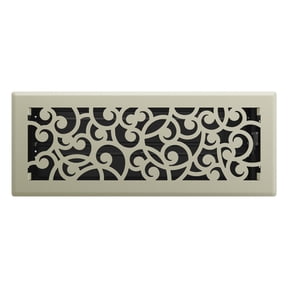 Imperial 4-inch x 12-inch Satin Nickel Wonderland Floor Register, Rectangular, Household Vent Covers