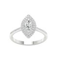 thumbnail image 1 of Imperial 5/8 Ct TDW Marquise Diamond Double Halo Engagement Ring in 10K White Gold (H-I, I2), 1 of 4