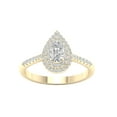 thumbnail image 1 of Imperial 5/8 Ct TDW Pear Diamond Double Halo Engagement Ring in 10K Yellow Gold (H-I, I2), 1 of 4