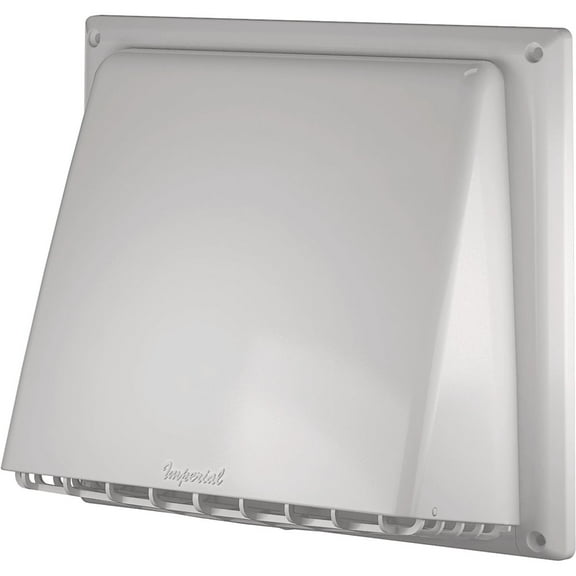 Imperial 6 In. - 7 In. White Plastic Kitchen Wall Vent Cap VT0755