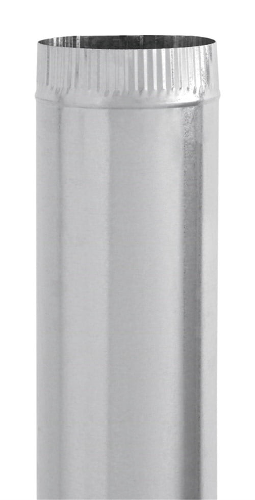 GV1335 Galvanized Furnace Pipe, Round, 30 Ga, 7 x 24-In. - Quantity 10
