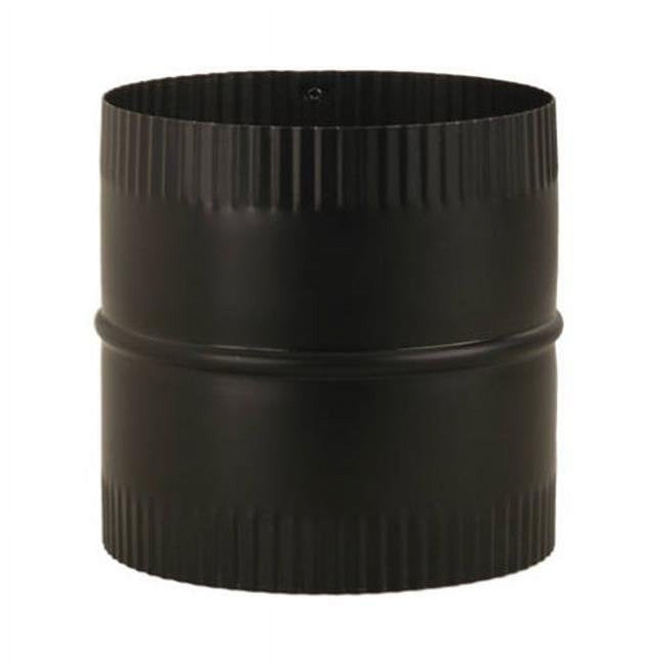 Imperial BM0047C 24Gauge Black Steel Stove Pipe Connector Union, 6 in.