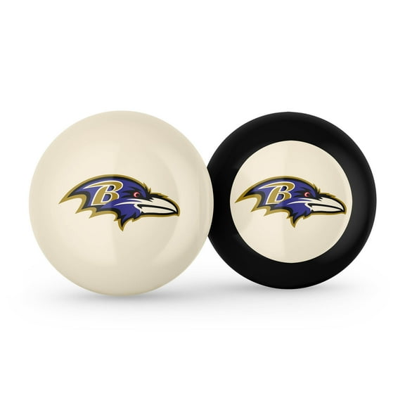 Imperial Baltimore Ravens Logo Cue Ball & 8 Ball Combo Set