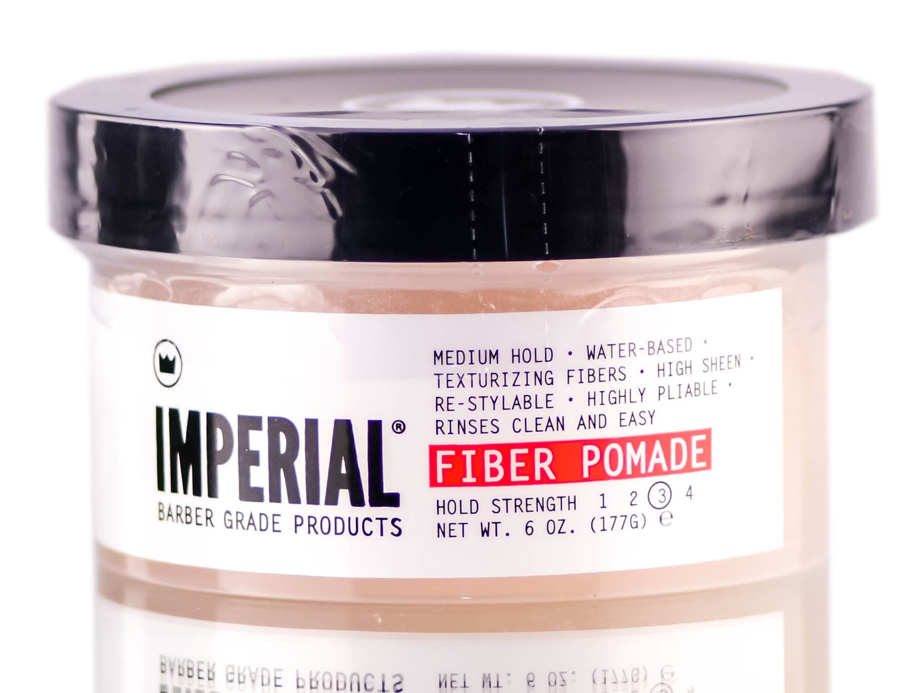 IMPERIAL BARBER PRODUCTS Imperial Barber Grade Products Fiber Hair Pomade for Men, 6 Oz