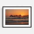 thumbnail image 1 of Imperial Beach Pier at Sunset 02 - Imperial Beach California Photography Sunset Ocean Seascape Beach Silhouette Summer Black Framed Wall Art Print 5 x 7 inches, 1 of 4
