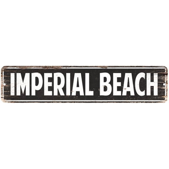 Imperial Beach Vintage Look Gift Metal Sign Chic 4x18 204180008220