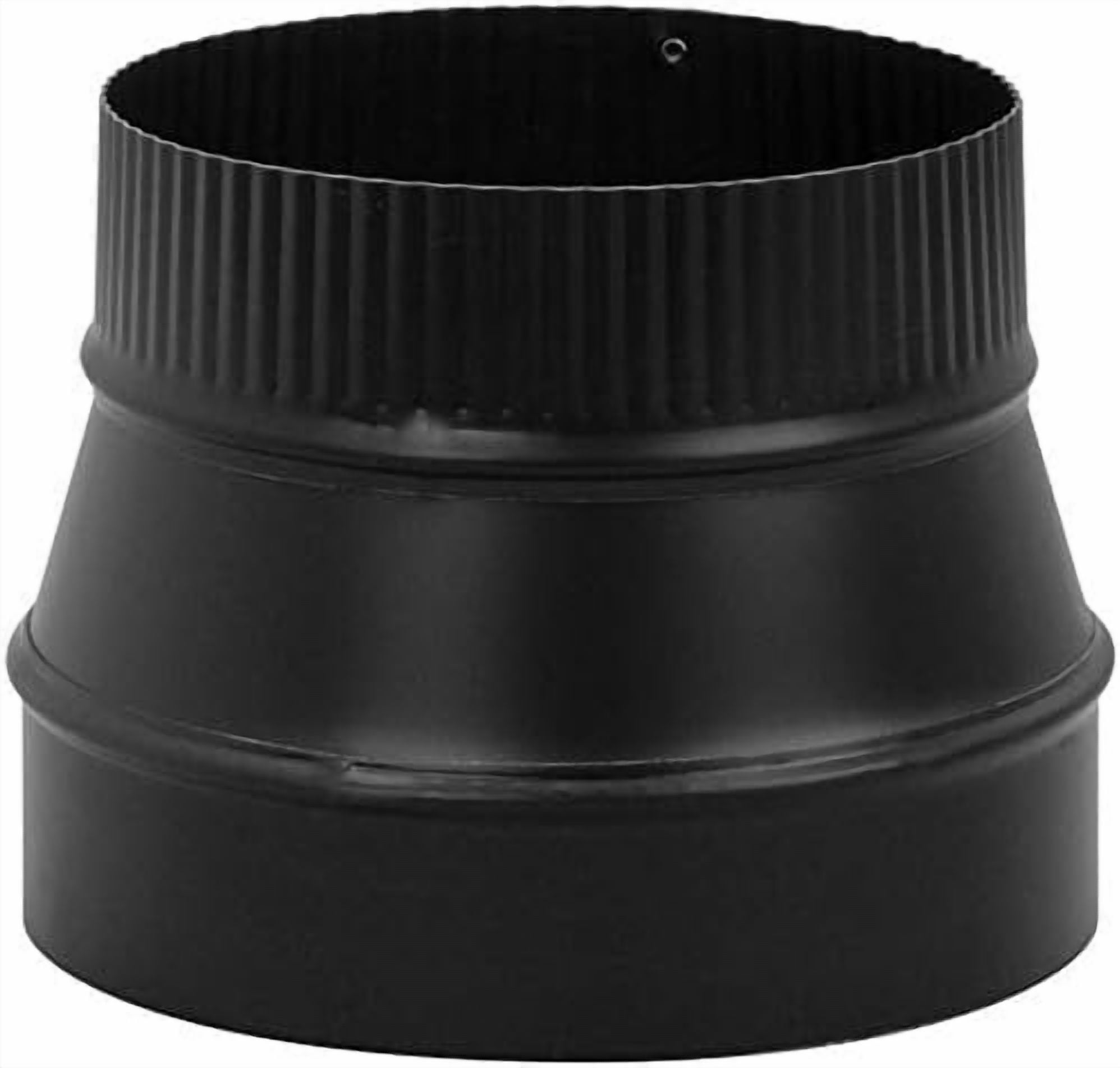 Imperial Black Stove Pipe Reducer, Small End Crimp, 24-Ga., 6 x 5-In ...